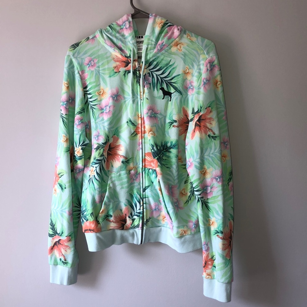 victoria’s secret pink summer zip up